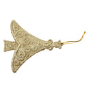 Glitter Tree Shape Christmas Tree Hanging Charms Home Decor Ornaments Gold Pack Of 10PCS