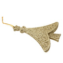 Glitter Tree Shape Christmas Tree Hanging Charms Home Decor Ornaments Gold Pack Of 10PCS
