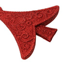 Glitter Tree Shape Christmas Tree Hanging Charms Home Decor Ornaments Red Pack Of 10PCS