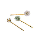 3pcs Girl Jewelry Fresh Multicolor Flower Pendant Hair Clip Barrette Hairpin