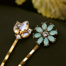 3pcs Girl Jewelry Fresh Multicolor Flower Pendant Hair Clip Barrette Hairpin