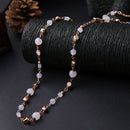Elegant Women Girls Beads Tassel Pendant Multilayer Chain Necklace Gold