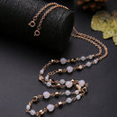 Elegant Women Girls Beads Tassel Pendant Multilayer Chain Necklace Gold