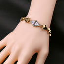 Fashion Women Girl Ladies Crystal Rhinestone Triangle Bracelet Bangle Chain