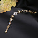 Fashion Women Girl Ladies Crystal Rhinestone Triangle Bracelet Bangle Chain
