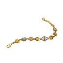 Fashion Women Girl Ladies Crystal Rhinestone Triangle Bracelet Bangle Chain