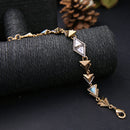 Fashion Women Girl Ladies Crystal Rhinestone Triangle Bracelet Bangle Chain