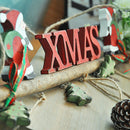 Wooden Christmas Santa Claus Xmas Tree Pine Cone Hanging Decoration Ornament