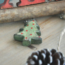 Wooden Christmas Santa Claus Xmas Tree Pine Cone Hanging Decoration Ornament