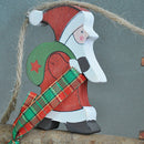 Wooden Christmas Santa Claus Xmas Tree Pine Cone Hanging Decoration Ornament