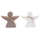 Set of 2pcs Free Stand Plain Wood Angel Embellishments Christmas Decoration Gift