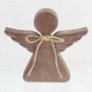 Set of 2pcs Free Stand Plain Wood Angel Embellishments Christmas Decoration Gift