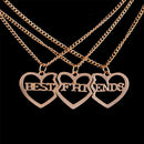 Broken Heart Best Friends Gold Tone Pendant Chain Friendship Necklace Xmas Gift