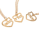 Broken Heart Best Friends Gold Tone Pendant Chain Friendship Necklace Xmas Gift
