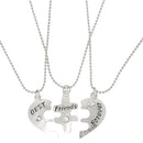 Best Friends Forever Heart Pendant Chain Friendship Necklace Friend Necklace