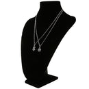 2x Best Friends Split Pendant Necklaces Friendship Long Chain Sweater Necklace