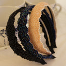 Women Jewelry Hair Accessory Pink Orange Lace Beads Hair Hoop Tiara Headband