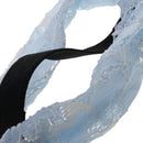 Fashion Women Elastic Headband Lace Turban Knot Headwrap Hair Lace Band Blue