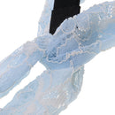 Fashion Women Elastic Headband Lace Turban Knot Headwrap Hair Lace Band Blue