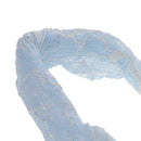 Fashion Women Elastic Headband Lace Turban Knot Headwrap Hair Lace Band Blue