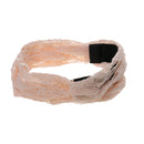 Lovely Girls Elastic Headband Lace Turban Knot Headwrap Hair Lace Band Orange