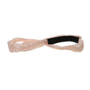 Lovely Girls Elastic Headband Lace Turban Knot Headwrap Hair Lace Band Orange
