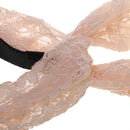 Lovely Girls Elastic Headband Lace Turban Knot Headwrap Hair Lace Band Orange
