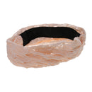 Lovely Girls Elastic Headband Lace Turban Knot Headwrap Hair Lace Band Orange