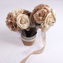 Bridal Bridesmaid Bouquet Rustic Hessian Burlap Rustic Wedding Decoration