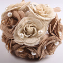 Bridal Bridesmaid Bouquet Rustic Hessian Burlap Rustic Wedding Decoration