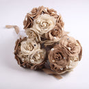 Bridal Bridesmaid Bouquet Rustic Hessian Burlap Rustic Wedding Decoration