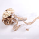 Bridal Bridesmaid Bouquet Rustic Hessian Burlap Rustic Wedding Decoration