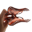 Resin Large Hair Clamp X Claw Clip Women Girl Hair Accessory Brown