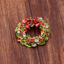 Round Flower Brooch Pin Party Gift Crystals Pendant Charm Brooch Pin for Women