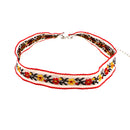 White Gothic Vintage Collar Choker embroidered flower Necklace