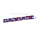Blue Velvet Gothic Vintage Embroidered Flower Collar Choker Necklace