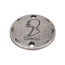 20Pcs Jewelry DIY Accessories Twelve Constellations Gemini Round Pendants