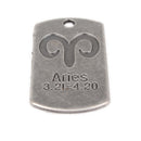 10Pcs Square Aries Pendant Horoscope Zodiac Sign Charm Jewelry DIY Making