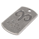 10Pcs Square Aries Pendant Horoscope Zodiac Sign Charm Jewelry DIY Making