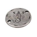 20Pcs Jewelry DIY Accessories Twelve Constellations Scorpio Round Pendants