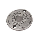 20Pcs Jewelry DIY Accessory Twelve Constellations Cancer Round Pendants