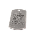 10Pcs Square Aquarius Pendant Horoscope Zodiac Sign Charms Jewelry DIY Making