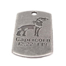 10x Square Capricorn Pendant Horoscope Zodiac Sign Charm Jewelry DIY Making