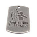 10x Square Sagittarius Pendant Horoscope Zodiac Charm Jewelry DIY Making