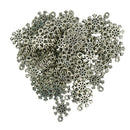 100pcs Tibet silver Snowflake Charm Bracelet Pendant Necklace beads Xmas Jewelry Findings