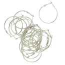 20pcs Chic Hoop Huggie Copper Solid Round Earrings Hoop Huggie Loop Earrings
