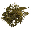 25pcs Wholesale Mixed Tibetan Vintage Bronze Tree Leaf Charms Necklace Pendants Jewelry DIY Making