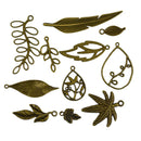 25pcs Wholesale Mixed Tibetan Vintage Bronze Tree Leaf Charms Necklace Pendants Jewelry DIY Making
