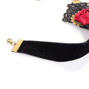Stylish Black Lace Red Rose Flower Design Ankle Chain Foot Jewelry for Women
