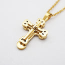 Mens Womens Gold Chain Cross Pendant Necklace Gift